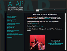 Tablet Screenshot of laplaywrights.org